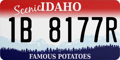 ID license plate 1B8177R