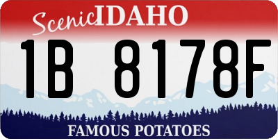 ID license plate 1B8178F