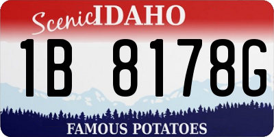 ID license plate 1B8178G