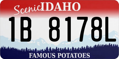 ID license plate 1B8178L