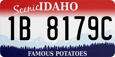 ID license plate 1B8179C