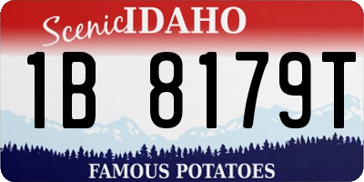 ID license plate 1B8179T