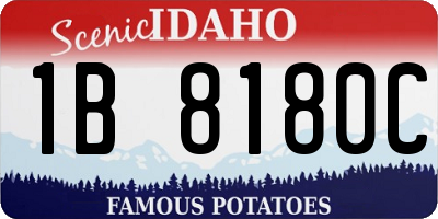 ID license plate 1B8180C