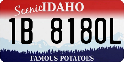 ID license plate 1B8180L