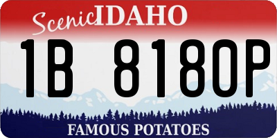 ID license plate 1B8180P