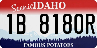 ID license plate 1B8180R