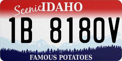 ID license plate 1B8180V