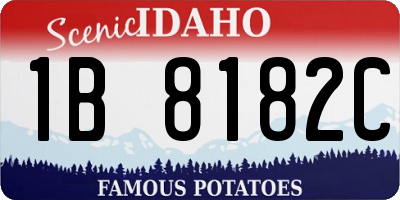 ID license plate 1B8182C