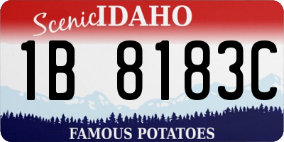 ID license plate 1B8183C