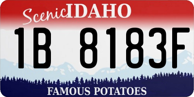 ID license plate 1B8183F