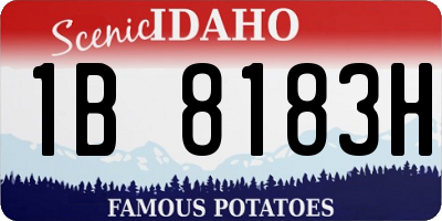 ID license plate 1B8183H