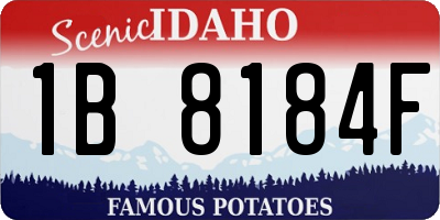 ID license plate 1B8184F
