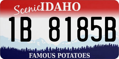 ID license plate 1B8185B
