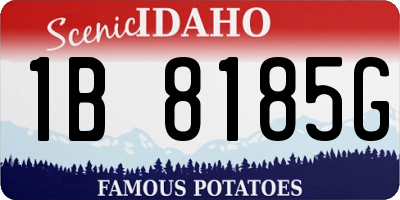 ID license plate 1B8185G