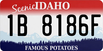 ID license plate 1B8186F