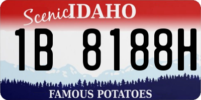 ID license plate 1B8188H