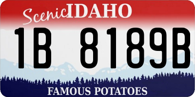 ID license plate 1B8189B