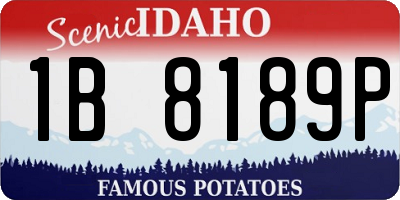 ID license plate 1B8189P