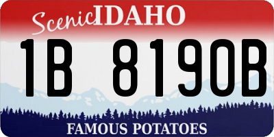 ID license plate 1B8190B