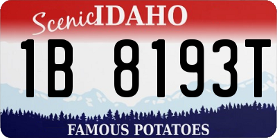 ID license plate 1B8193T