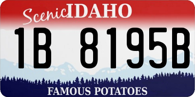 ID license plate 1B8195B