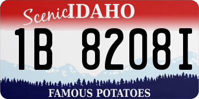 ID license plate 1B8208I