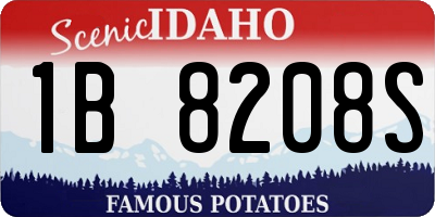 ID license plate 1B8208S