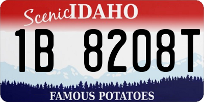 ID license plate 1B8208T