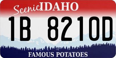 ID license plate 1B8210D