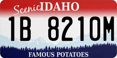 ID license plate 1B8210M