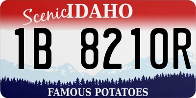 ID license plate 1B8210R