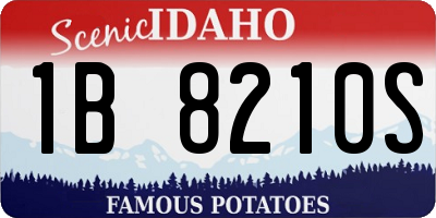 ID license plate 1B8210S