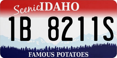 ID license plate 1B8211S