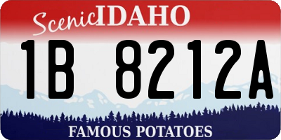 ID license plate 1B8212A