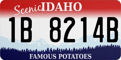 ID license plate 1B8214B
