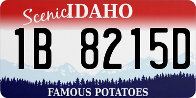 ID license plate 1B8215D