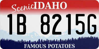 ID license plate 1B8215G