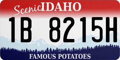 ID license plate 1B8215H