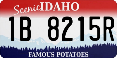 ID license plate 1B8215R