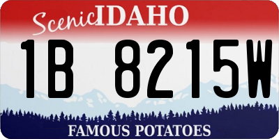 ID license plate 1B8215W