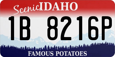 ID license plate 1B8216P