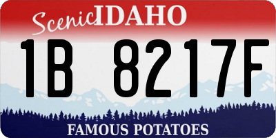 ID license plate 1B8217F