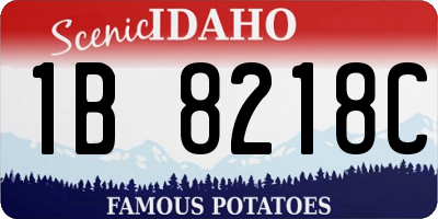 ID license plate 1B8218C