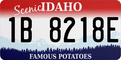 ID license plate 1B8218E