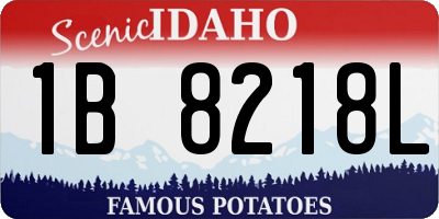 ID license plate 1B8218L