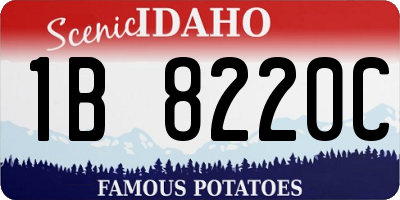 ID license plate 1B8220C
