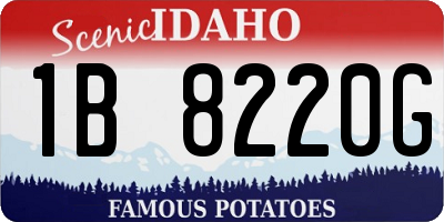 ID license plate 1B8220G