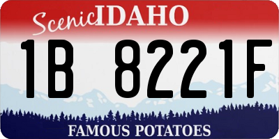 ID license plate 1B8221F