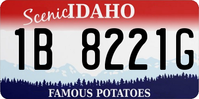 ID license plate 1B8221G