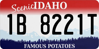 ID license plate 1B8221T